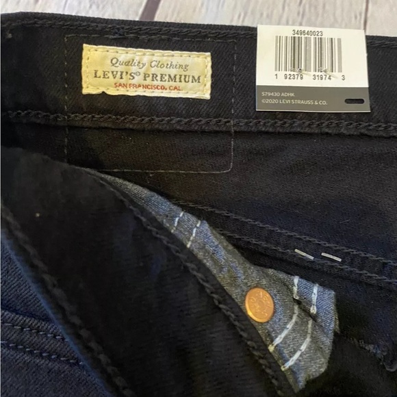 Levi's PremiumWEDGIE STRAIGHT FIT WOMEN'S JEANS; 26x26 Black Sprout - Picture 7 of 12